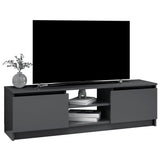NNEVL TV Cabinet High Gloss Grey 120x30x35.5 cm Chipboard