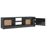 NNEVL TV Cabinet High Gloss Grey 120x30x35.5 cm Chipboard