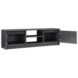 NNEVL TV Cabinet High Gloss Grey 120x30x35.5 cm Chipboard