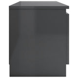 NNEVL TV Cabinet High Gloss Grey 120x30x35.5 cm Chipboard