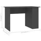 NNEVL Desk Grey 110x60x73 cm Chipboard