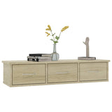 NNEVL Wall-mounted Drawer Shelf Sonoma Oak 88x26x18.5 cm Chipboard