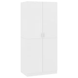 NNEVL Wardrobe White 80x52x180 cm Chipboard