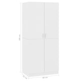 NNEVL Wardrobe White 80x52x180 cm Chipboard