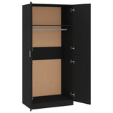 NNEVL Wardrobe Black 80x52x180 cm Chipboard