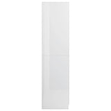 NNEVL Wardrobe High Gloss White 80x52x180 cm Chipboard