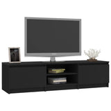 NNEVL TV Cabinet Black 140x40x35.5 cm Chipboard