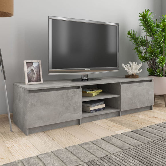 NNEVL TV Cabinet Concrete Grey 140x40x35.5 cm Chipboard