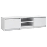 NNEVL TV Cabinet High Gloss White 140x40x35.5 cm Chipboard