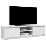 NNEVL TV Cabinet High Gloss White 140x40x35.5 cm Chipboard