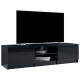 NNEVL TV Cabinet High Gloss Black 140x40x35.5 cm Chipboard