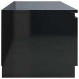 NNEVL TV Cabinet High Gloss Black 140x40x35.5 cm Chipboard