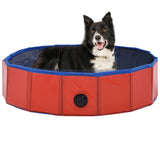 NNEVL Foldable Dog Swimming Pool Red 80x20 cm PVC