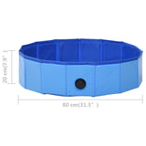 NNEVL Foldable Dog Swimming Pool Blue 80x20 cm PVC