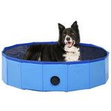 NNEVL Foldable Dog Swimming Pool Blue 80x20 cm PVC