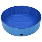 NNEVL Foldable Dog Swimming Pool Blue 120x30 cm PVC