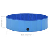 NNEVL Foldable Dog Swimming Pool Blue 120x30 cm PVC