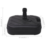 NNEVL Umbrella Base Sand/Water Filled 24 L Black