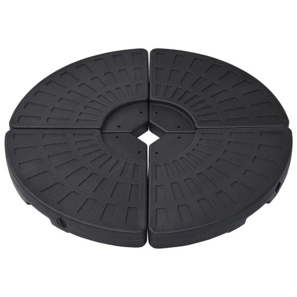NNEVL Umbrella Base Fan-shaped 4 pcs Black