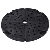 NNEVL Umbrella Base Fan-shaped 4 pcs Black