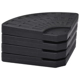 NNEVL Umbrella Base Fan-shaped 4 pcs Black