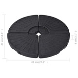 NNEVL Umbrella Base Fan-shaped 4 pcs Black