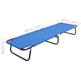 NNEVL Folding Sun Lounger Blue Steel