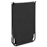NNEVL Folding Sun Lounger Black Steel