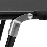 NNEVL Folding Sun Lounger Black Steel