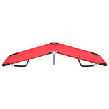 NNEVL Folding Sun Lounger Red Steel