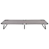 NNEVL Folding Sun Lounger Grey Steel