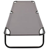 NNEVL Folding Sun Lounger Grey Steel
