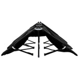 NNEVL Two Person Folding Sun Lounger Black Steel