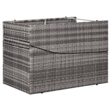 NNEVL Sunbed with Cushion Poly Rattan Grey