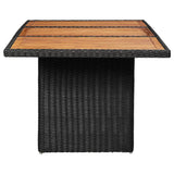 NNEVL 9 Piece Outdoor Lounge Set Poly Ratten Black