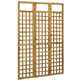 NNEVL 3-Panel Room Divider/Trellis Solid Acacia Wood 120x170 cm