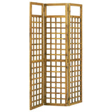 NNEVL 3-Panel Room Divider/Trellis Solid Acacia Wood 120x170 cm