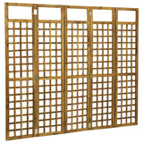 NNEVL 5-Panel Room Divider/Trellis Solid Acacia Wood 200x170 cm