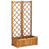 NNEVL Raised Bed with Trellis 80x38x150 cm Solid Acacia Wood