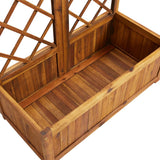 NNEVL Raised Bed with Trellis 80x38x150 cm Solid Acacia Wood