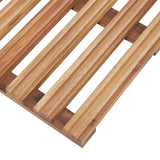 NNEVL Bath Mats 2 pcs Solid Acacia Wood 56x37 cm