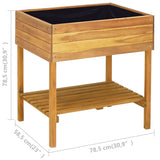 NNEVL Raised Garden Planter 78.5x58.5x78.5 cm Solid Acacia Wood