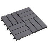 NNEVL Decking Tiles 10 pcs Grey Wash 30x30 cm Solid Acacia Wood