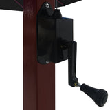 NNEVL Hanging Parasol with Wooden Pole 400x300 cm Black
