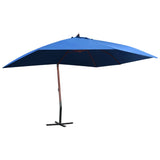 NNEVL Hanging Parasol with Wooden Pole 400x300 cm Blue