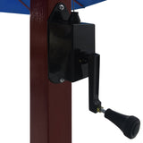 NNEVL Hanging Parasol with Wooden Pole 400x300 cm Blue
