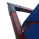 NNEVL Hanging Parasol with Wooden Pole 400x300 cm Blue