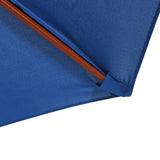 NNEVL Parasol with Wooden Pole 300x258 cm Blue