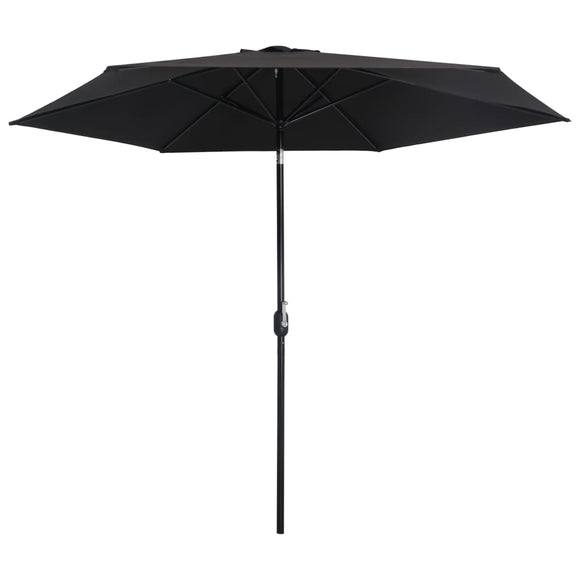 NNEVL Outdoor Parasol with Metal Pole 300 cm Black