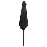 NNEVL Outdoor Parasol with Metal Pole 300 cm Black